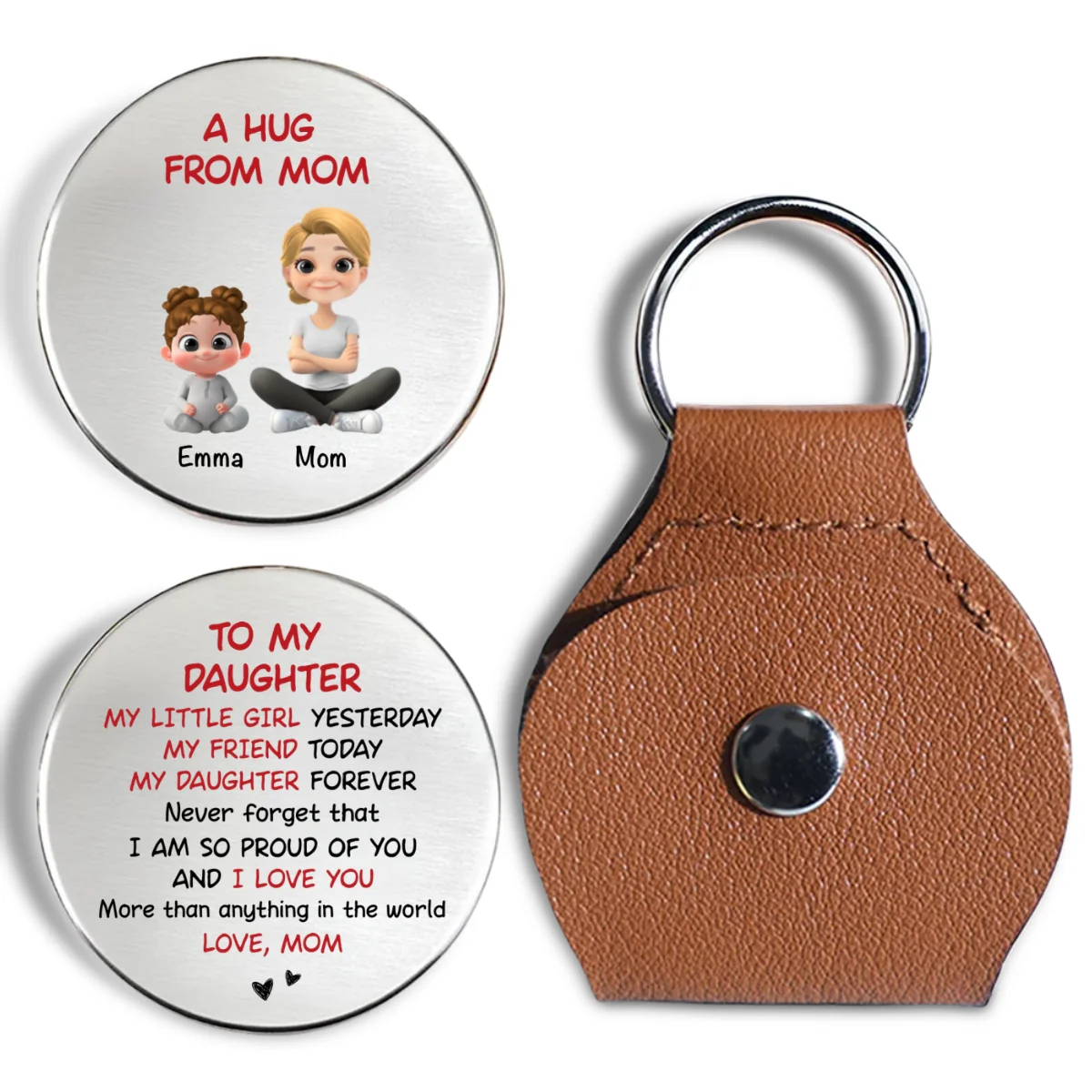 A Sweetest Hug To My Child - Personalized Custom Pocket Hug - Image 6