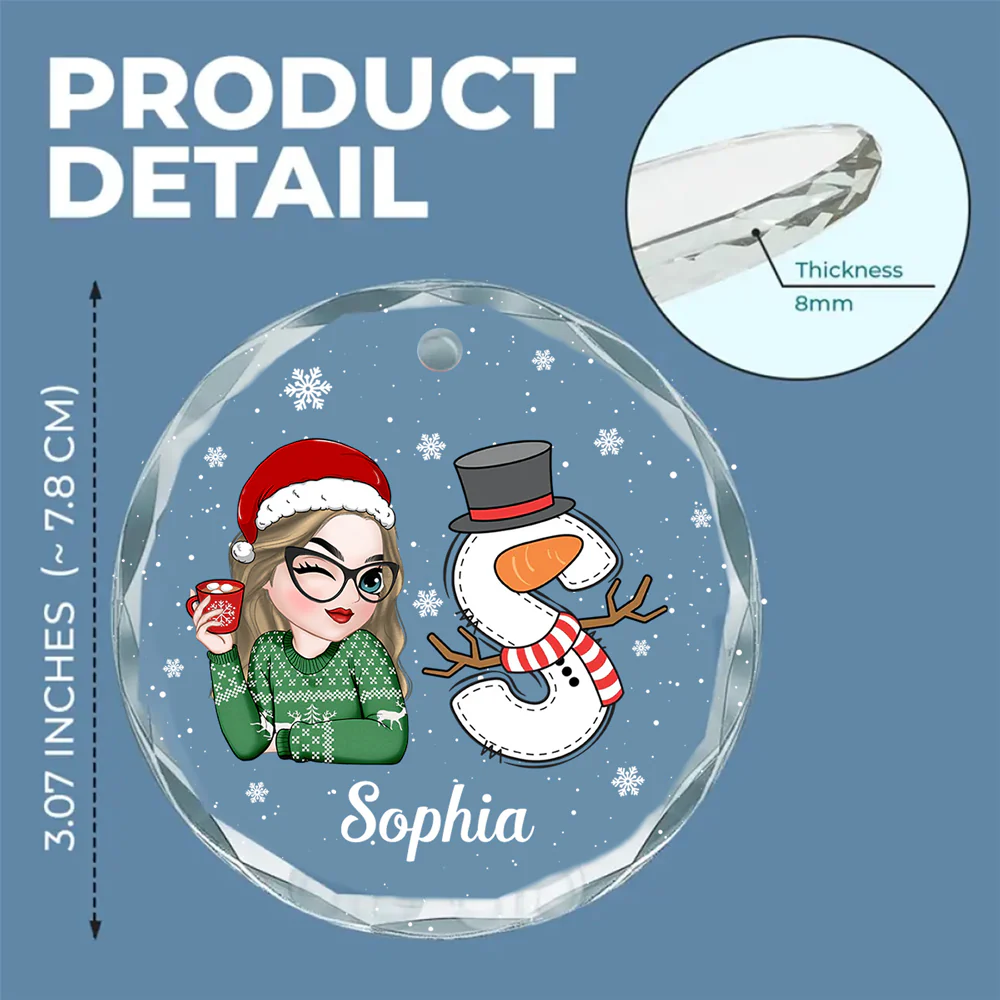 A True Friend Is For Ever A Friend - Personalized Custom Glass Ornament - Image 6