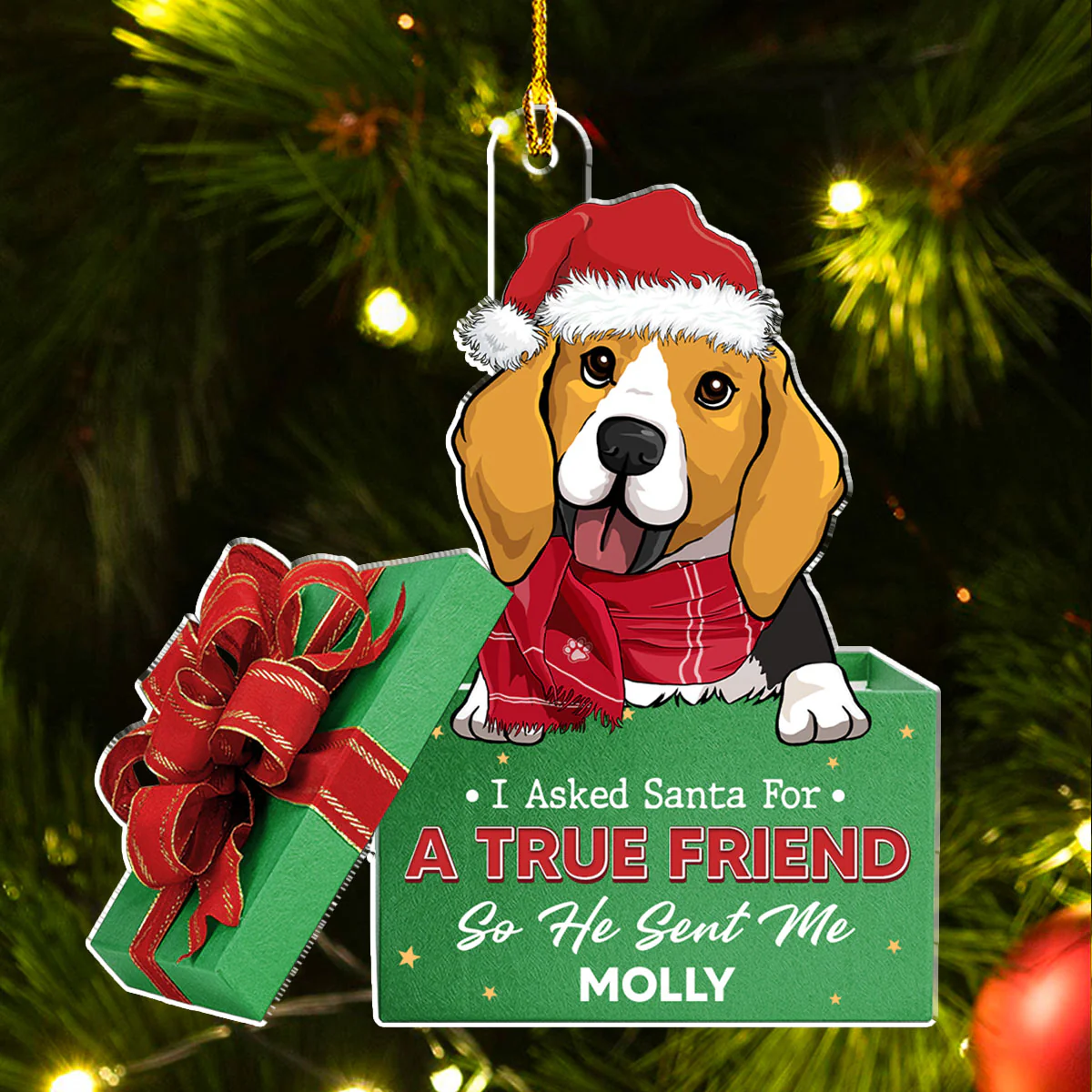 A True Friend - Personalized Custom Acrylic Ornament - Image 4
