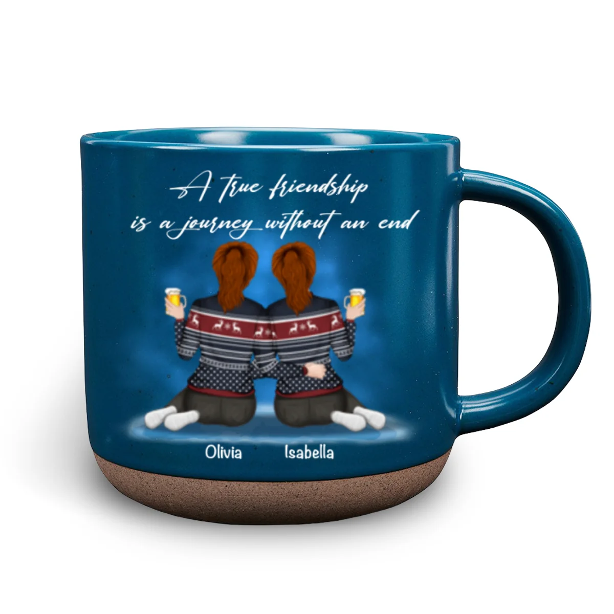 A True Friendship - Personalized Custom Pottery Mug - Image 7