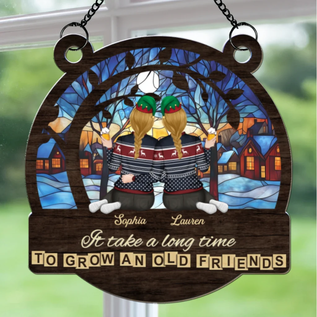 A True Friendship - Personalized Custom Suncatcher - Image 6