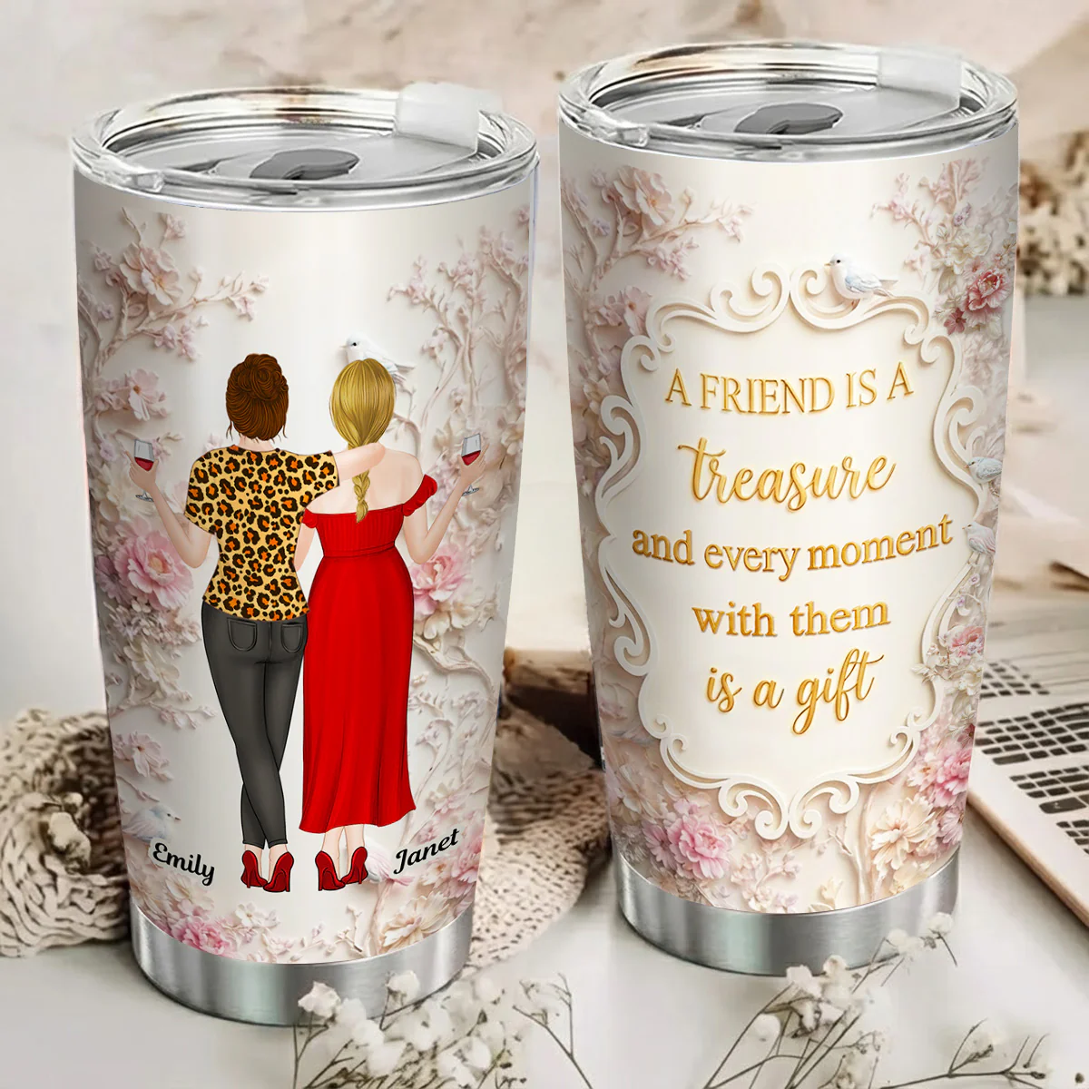 A True Treasure - Personalized Custom 3D Effect Tumbler - Image 5