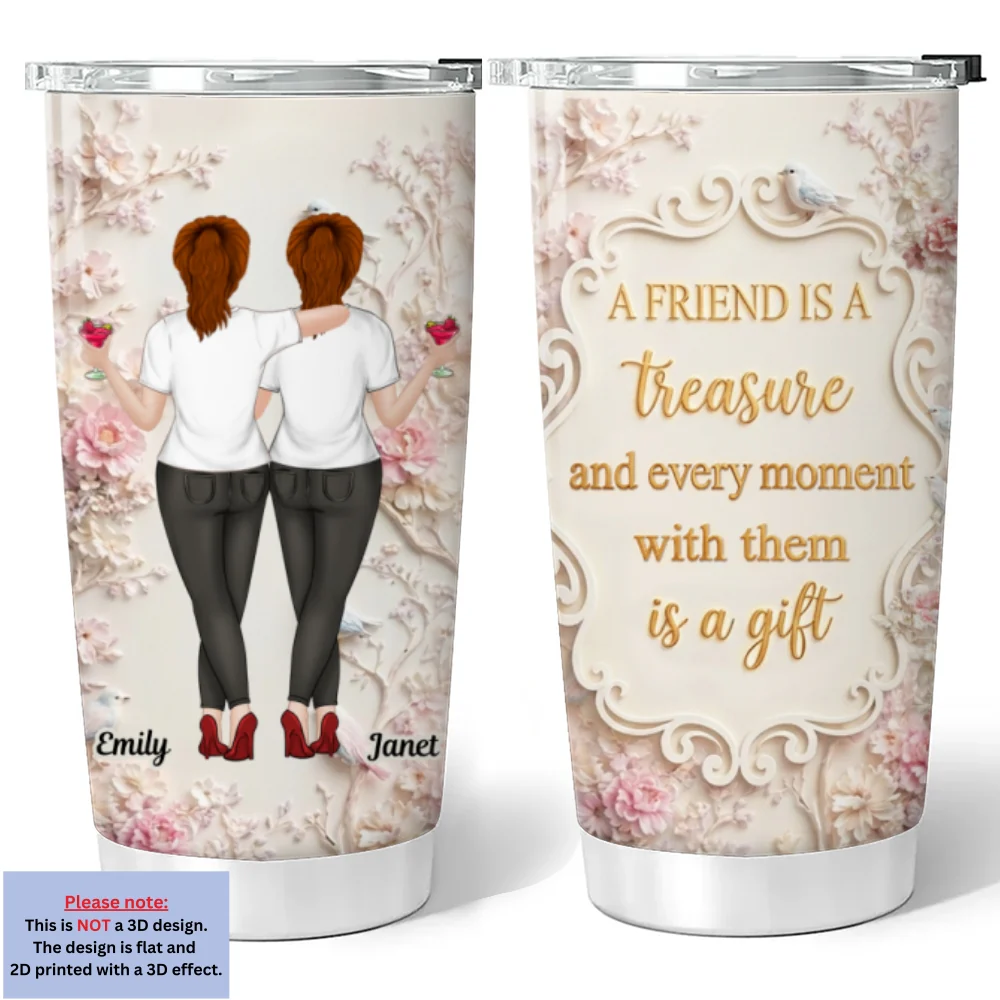 A True Treasure - Personalized Custom 3D Effect Tumbler - Image 6
