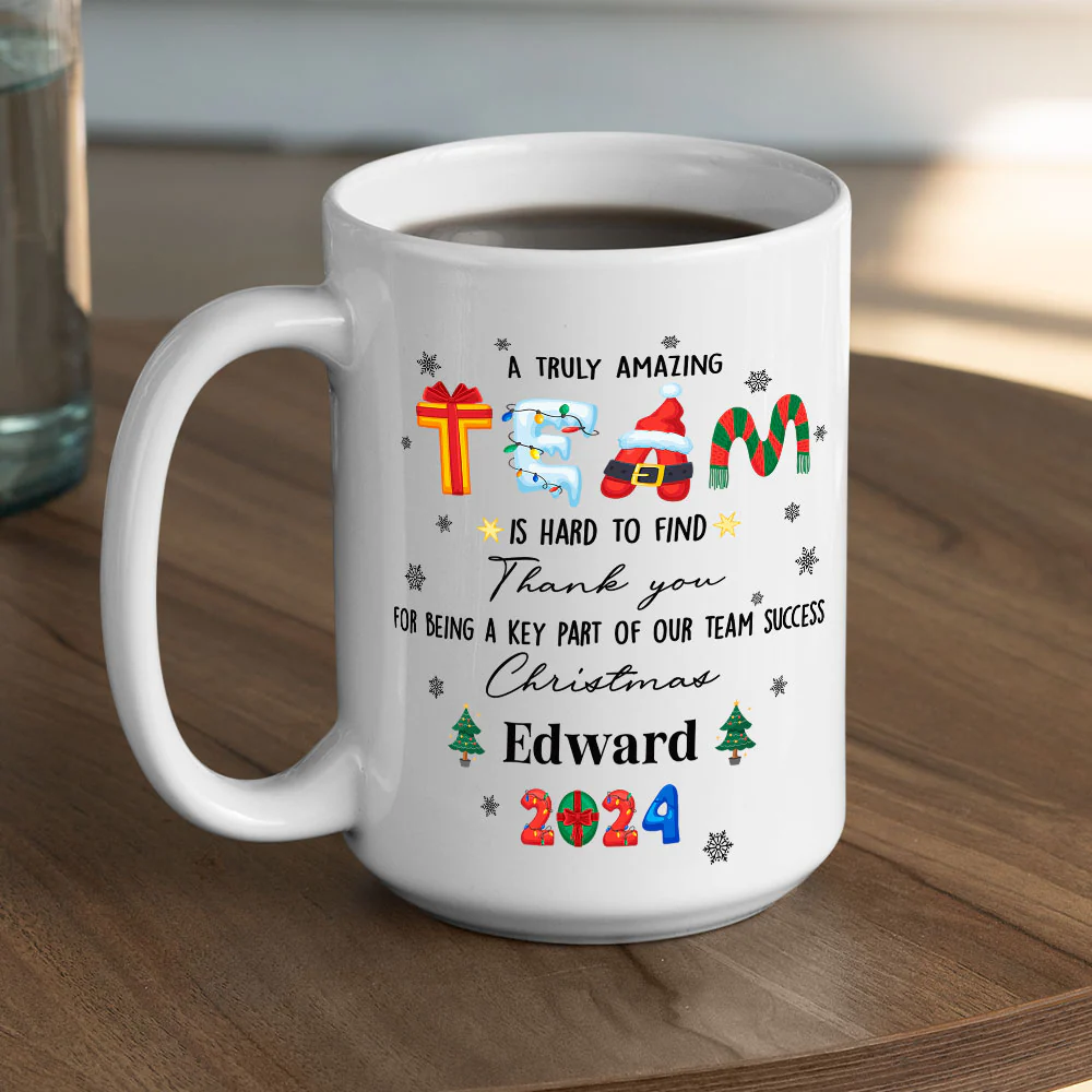 A Wonderful Crew - Personalized Custom Coffee Mug - Image 5