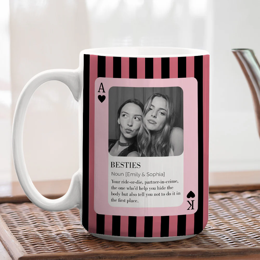Ace Of Besties - Personalized Custom Coffee Mug - Image 2