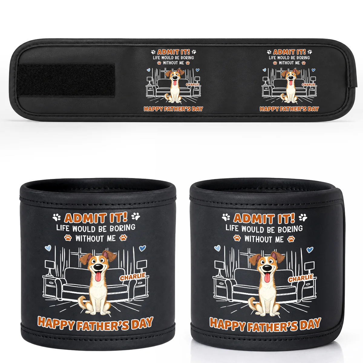 Admit It Crazy Funny Dog - Personalized Custom Magnetic Tool Wristband - Image 5