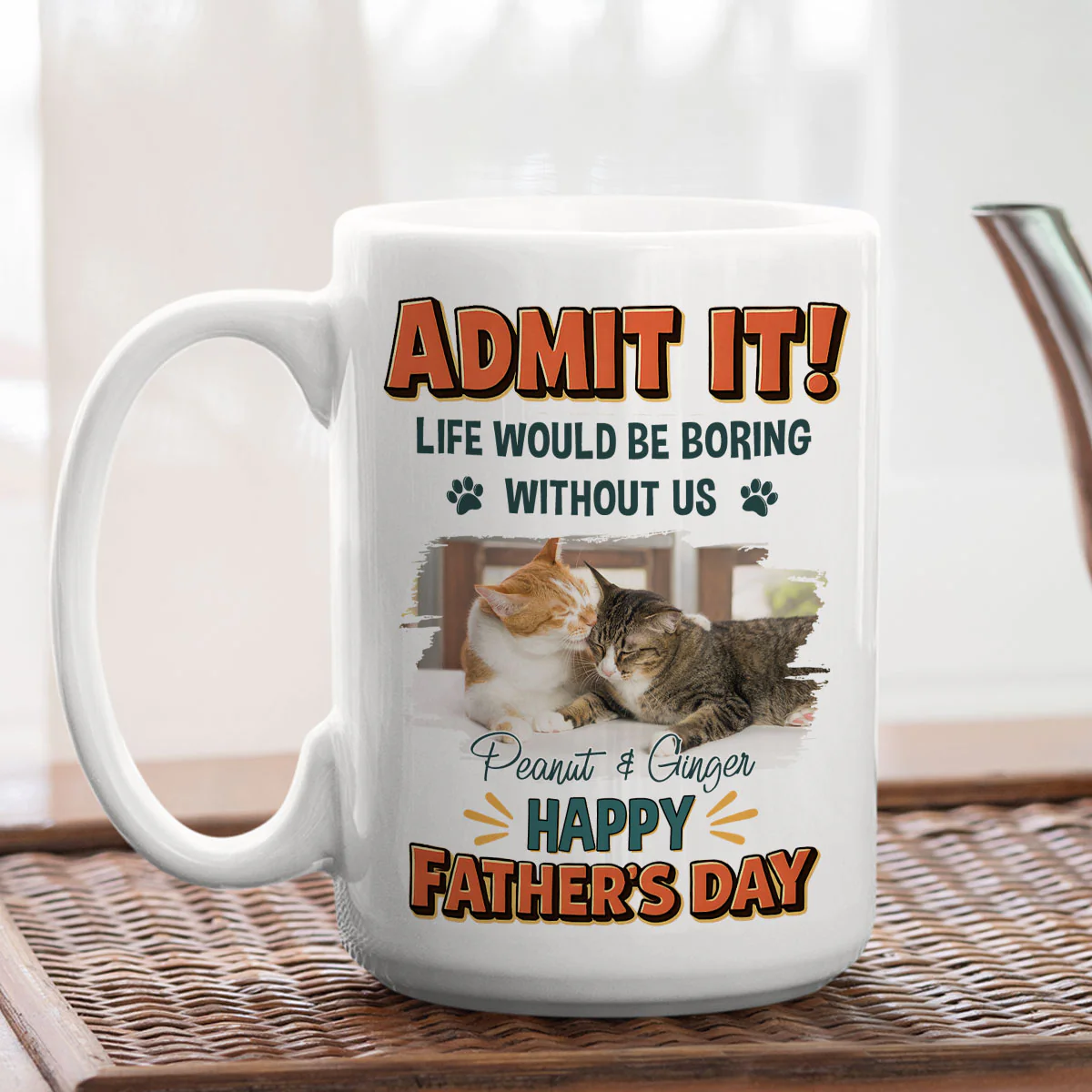 Admit It Dad Photo - Personalized Custom Coffee Mug