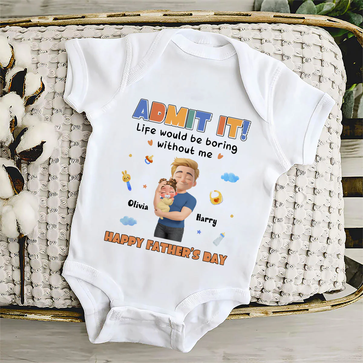 Admit It - Personalized Custom Baby Onesie - Image 2