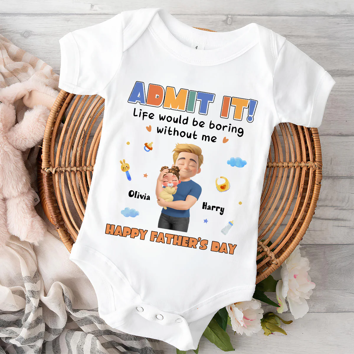 Admit It - Personalized Custom Baby Onesie - Image 3