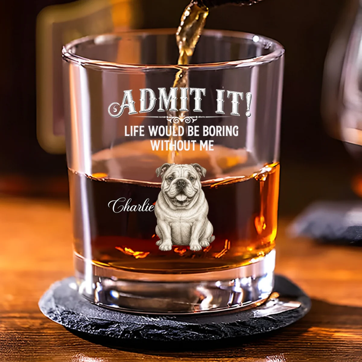 Admit It Retro Vintage - Personalized Custom Whiskey Glass - Image 7