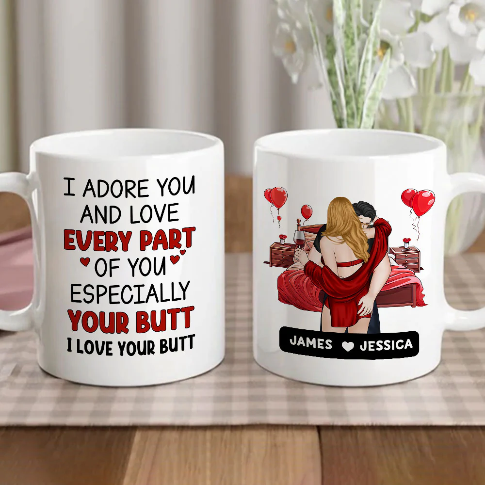 Adore You, Especially Your Butt - Personalized Custom Coffee Mug - Image 2
