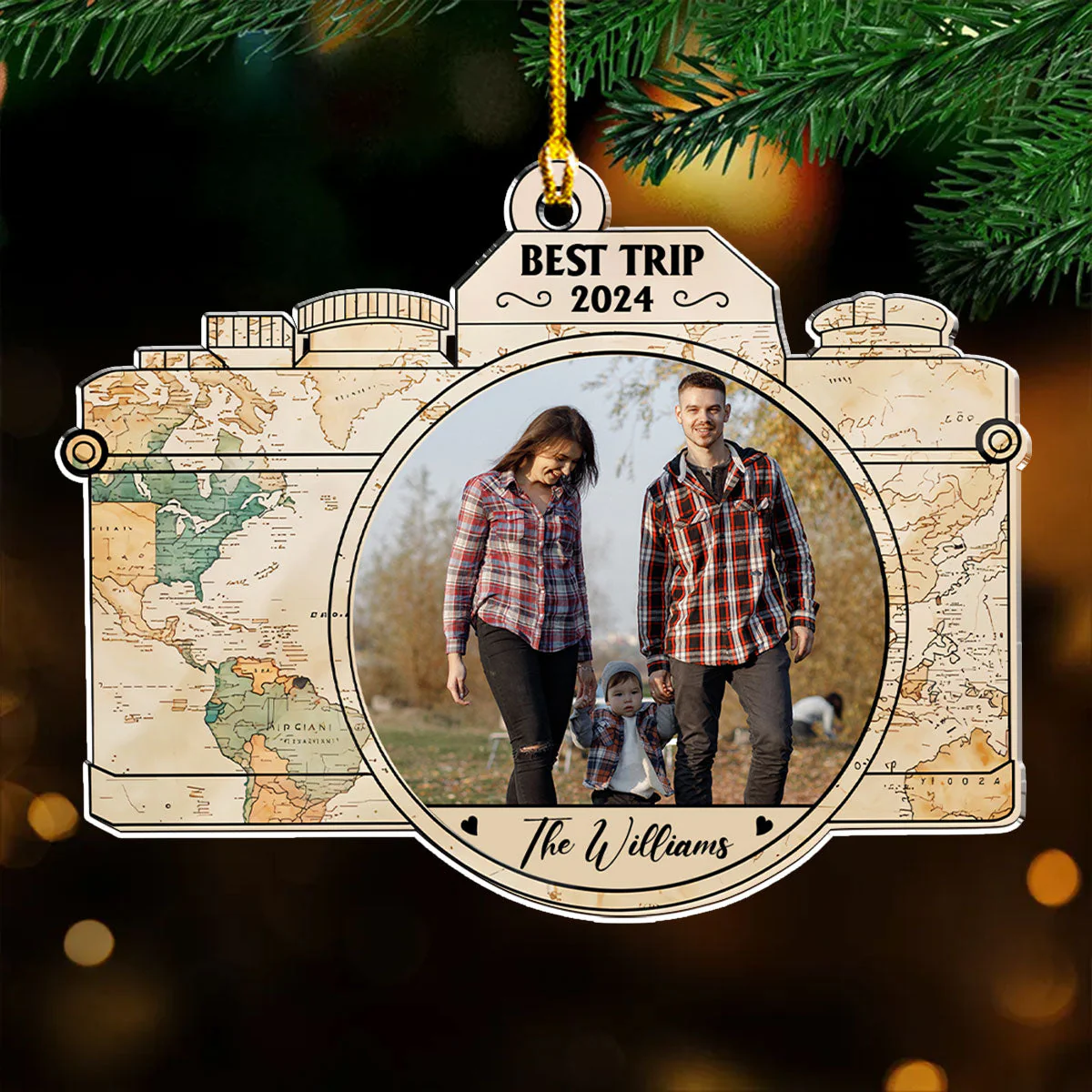 Adventure Ornament - Personalized Custom Acrylic Ornament - Image 3