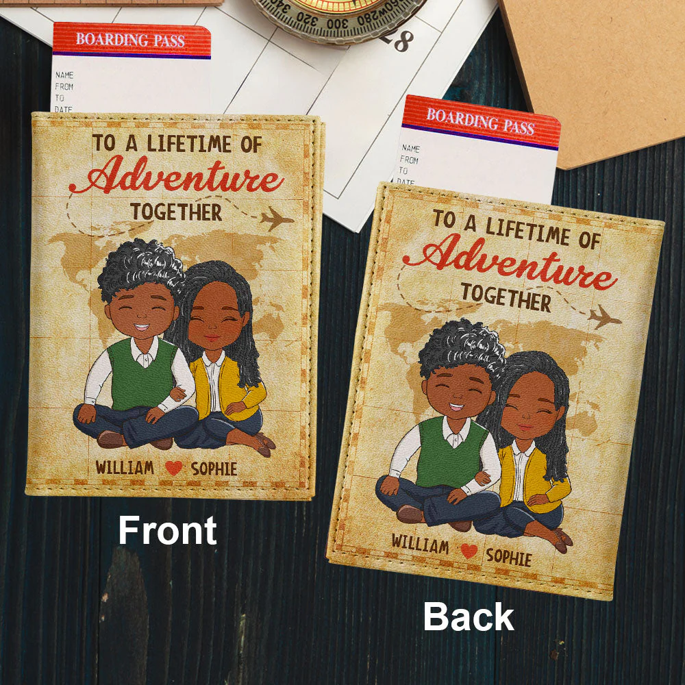 Adventure Together - Personalized Custom Passport Cover - Image 3