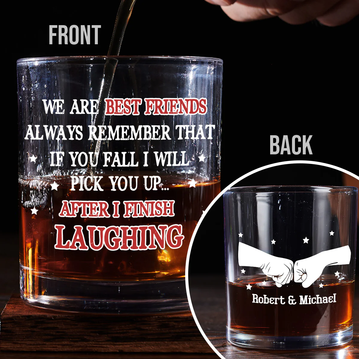 When I Finish Laughing - Personalized Custom Whiskey Glass - Image 5
