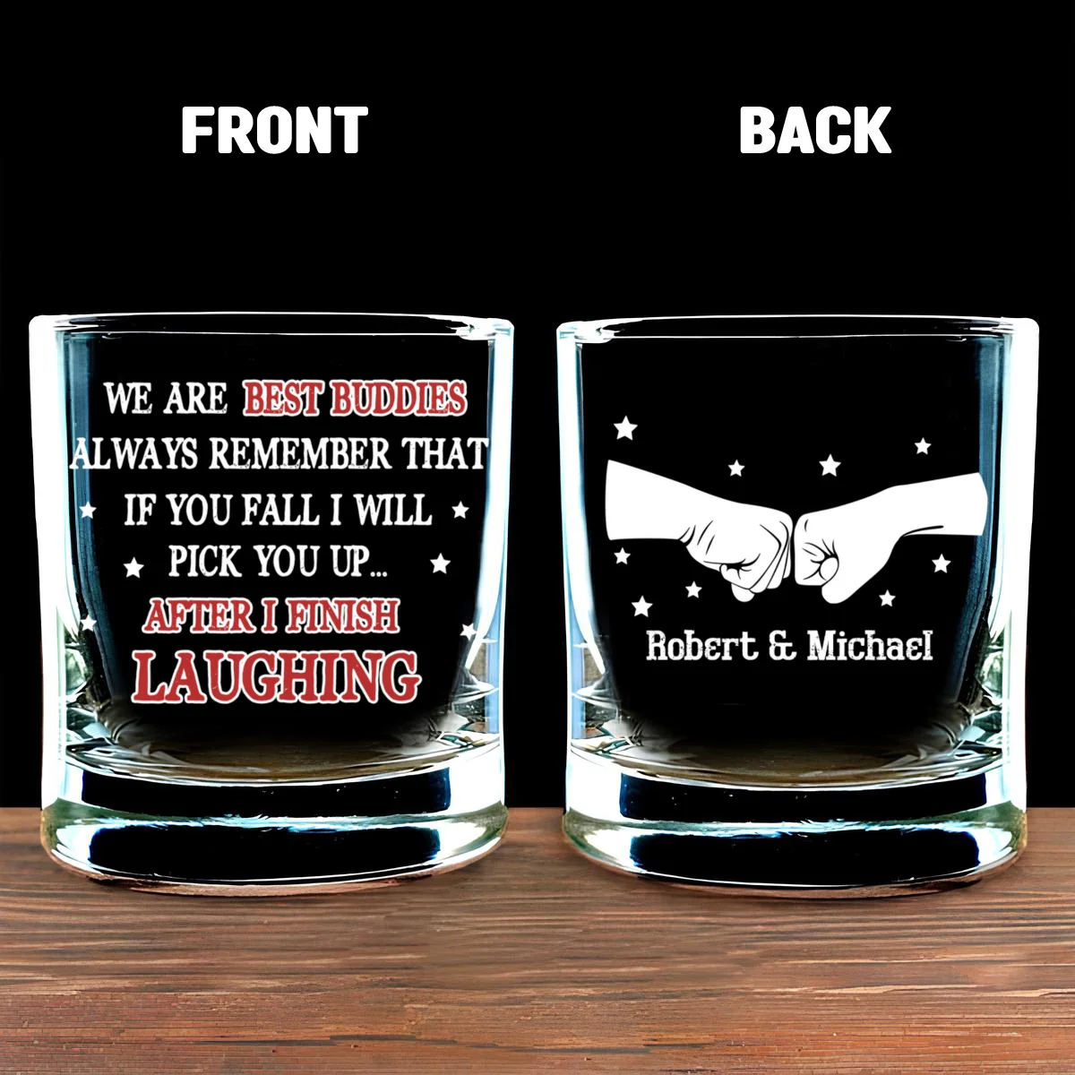 When I Finish Laughing - Personalized Custom Whiskey Glass - Image 7