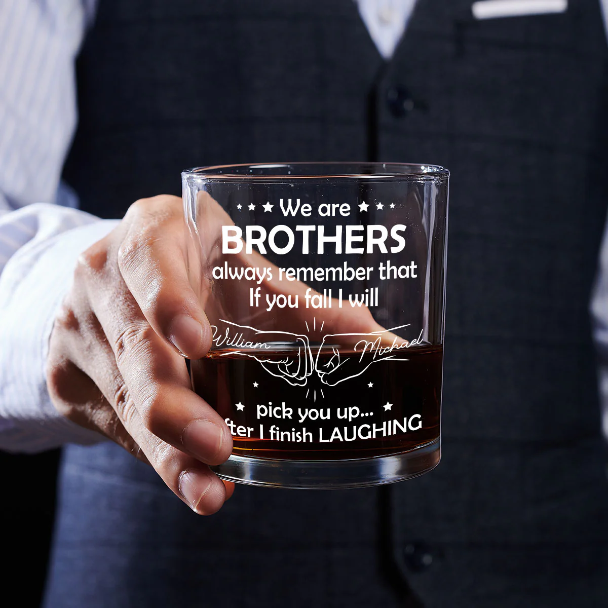 After I Finish Laughing - Personalized Custom Whiskey Glass - Image 5