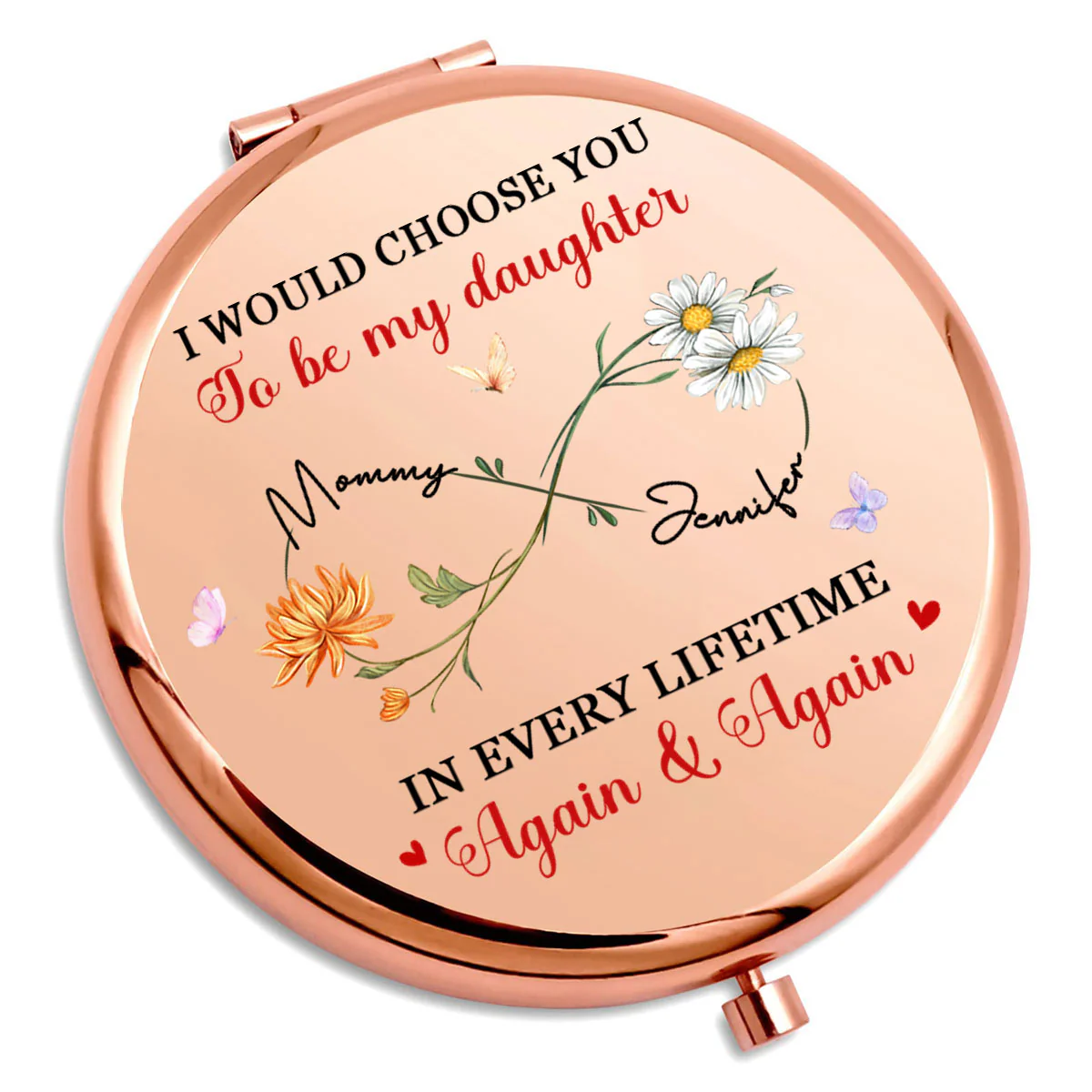 Again And Again - Personalized Custom Compact Mirror - Image 2
