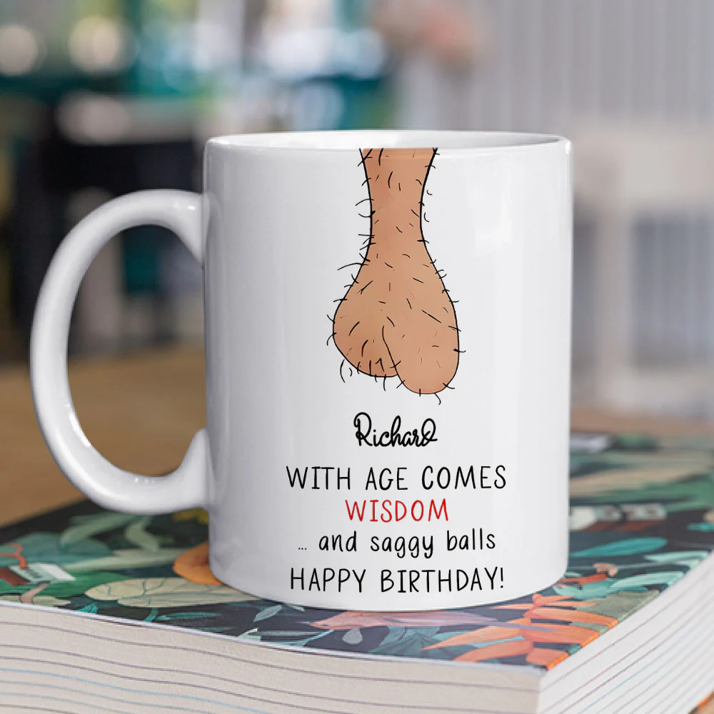 Aging Gracefully Saggy Truth - Personalized Custom Coffee Mug - Image 3