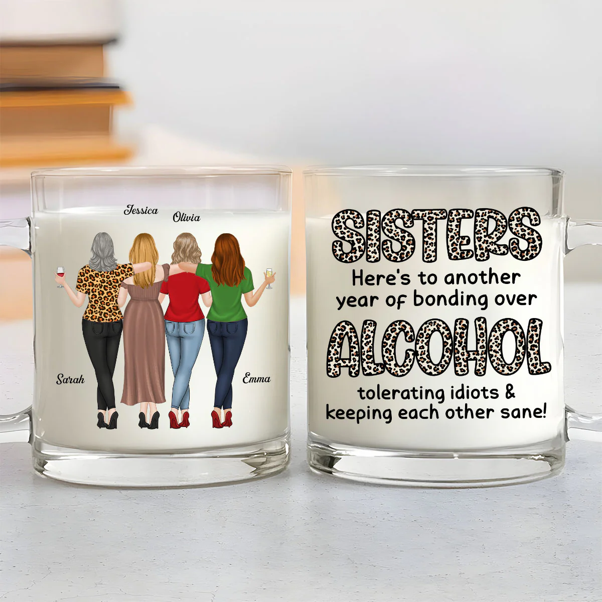 Alcohol Tolerating - Personalized Custom Glass Mug - Image 3