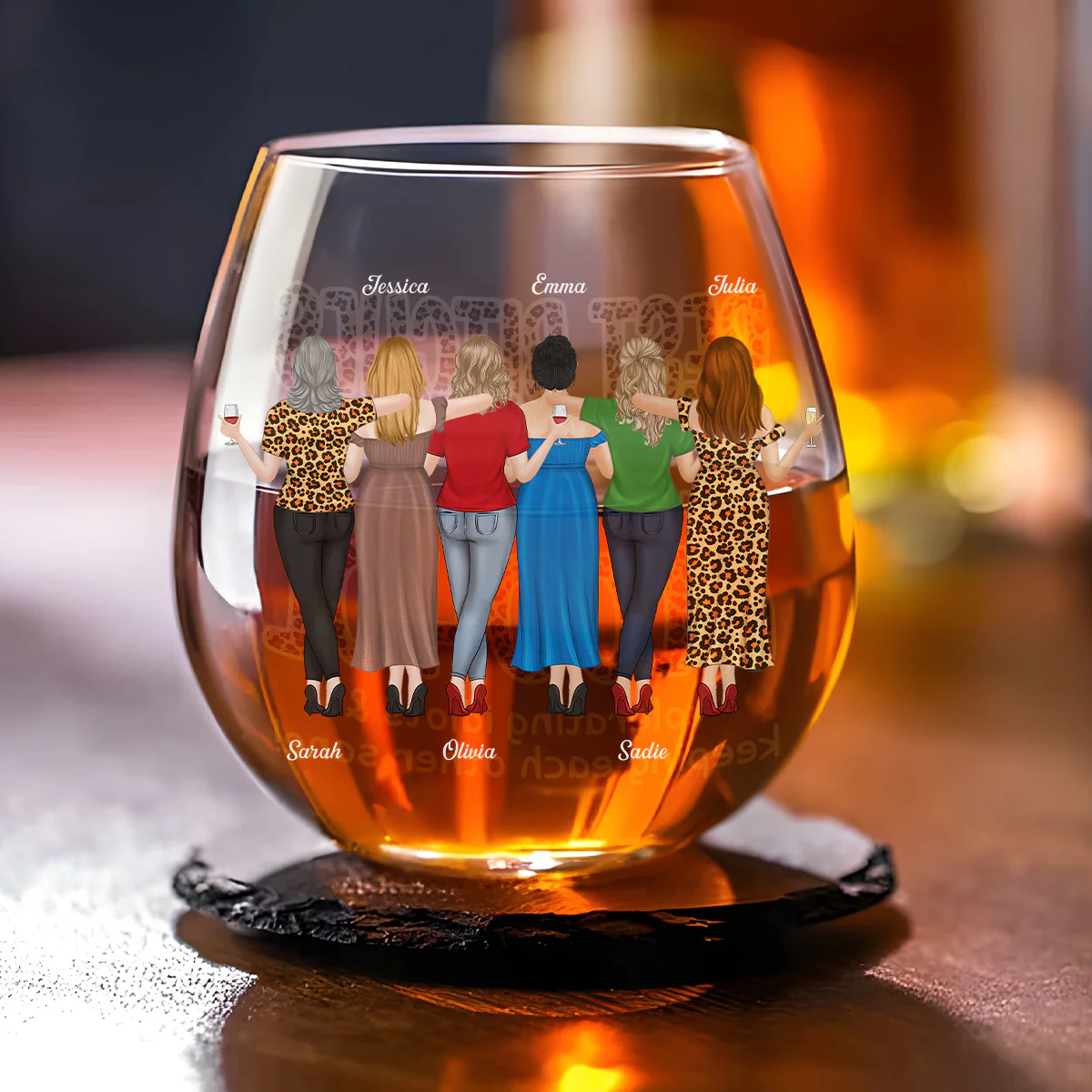 Alcohol Tolerating - Personalized Custom Wine Glass - Image 3
