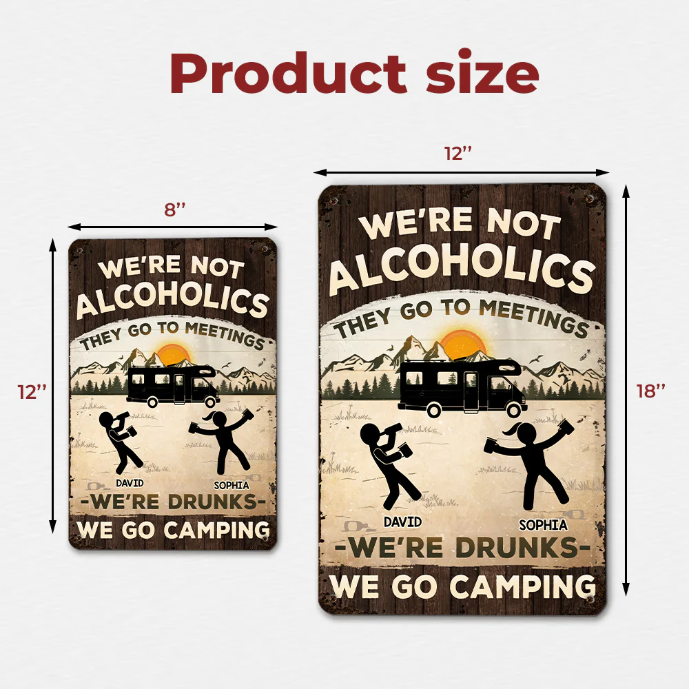 Alcoholics Go To Meetings - Personalized Custom Metal Sign - Image 6