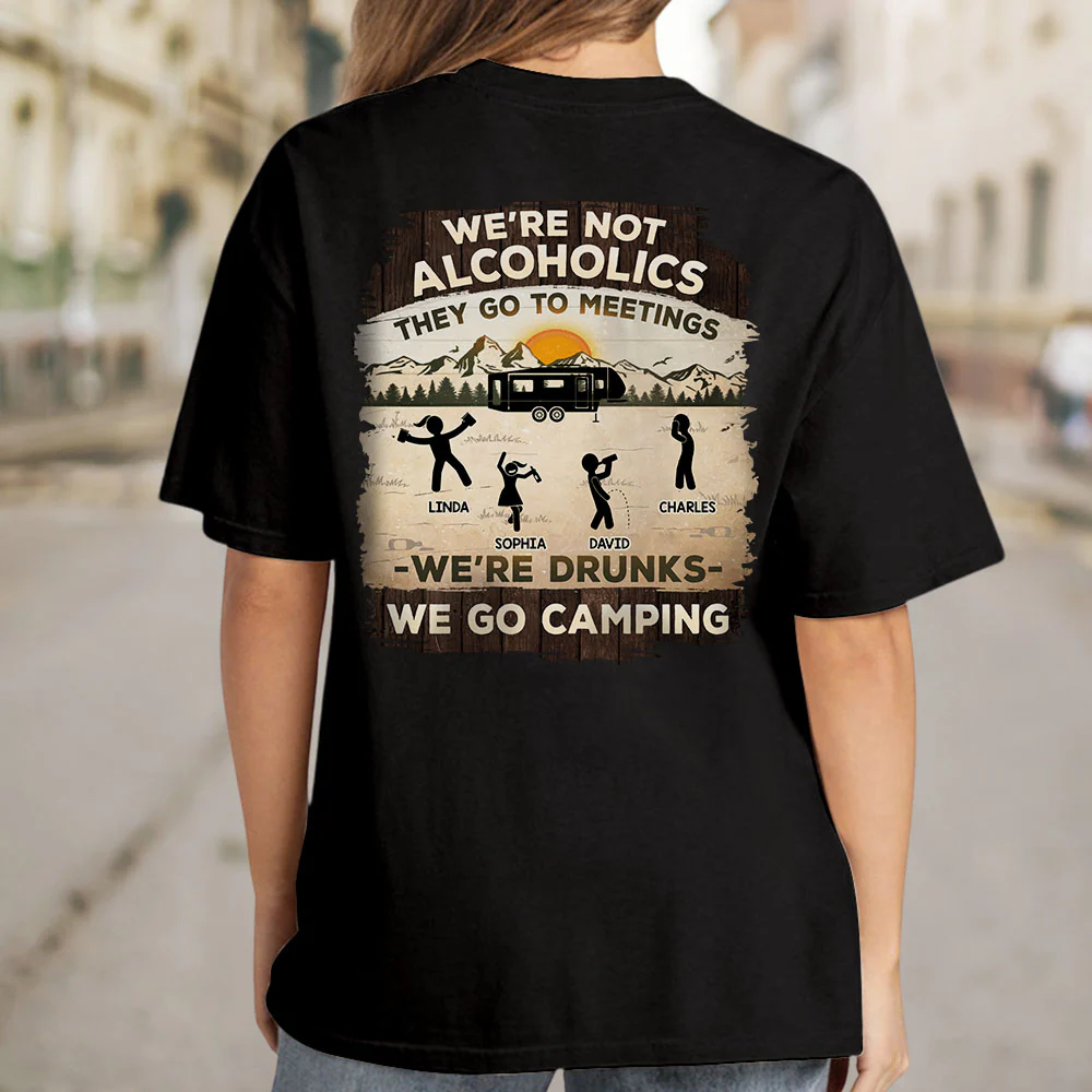 Alcoholics Go To Meetings  - Personalized Custom Shirt - Image 3
