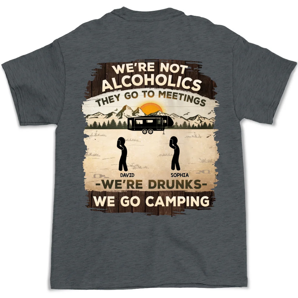 Alcoholics Go To Meetings  - Personalized Custom Shirt - Image 7