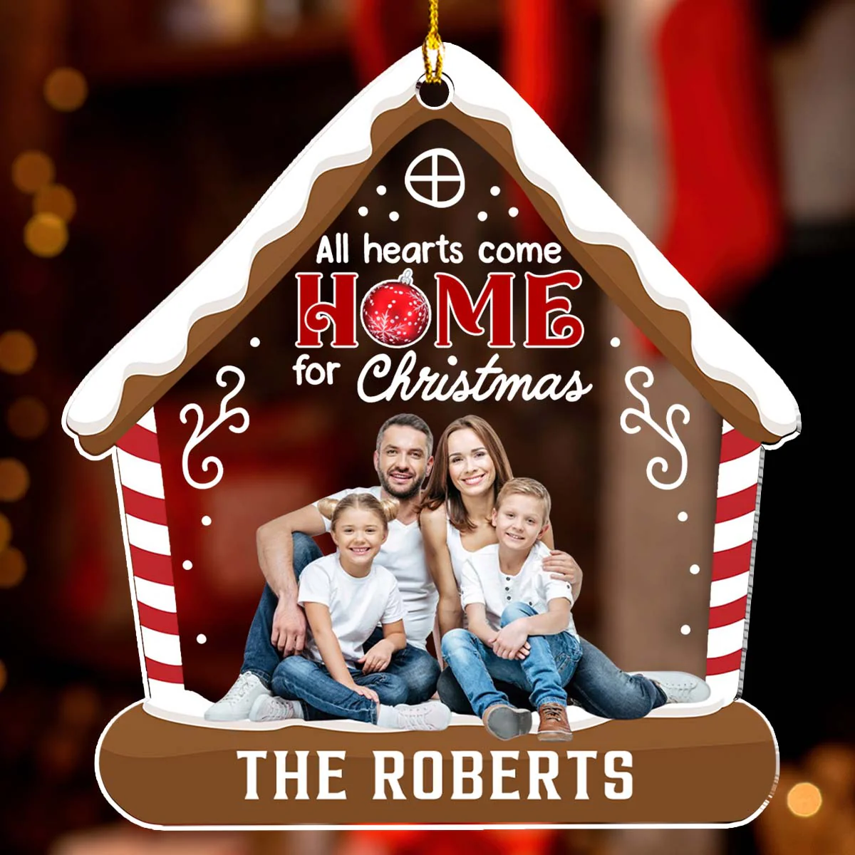 All Hearts Come Home - Personalized Custom Acrylic Ornament - Image 4