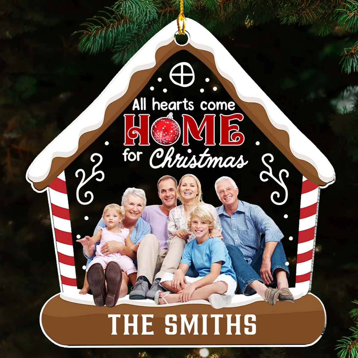All Hearts Come Home - Personalized Custom Acrylic Ornament - Image 5