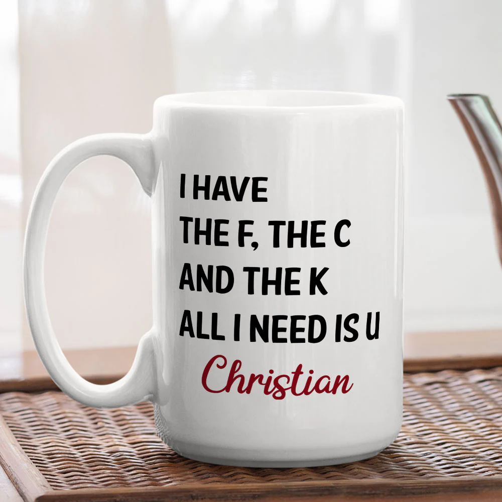 All I Need Is U - Personalized Custom Coffee Mug - Image 3