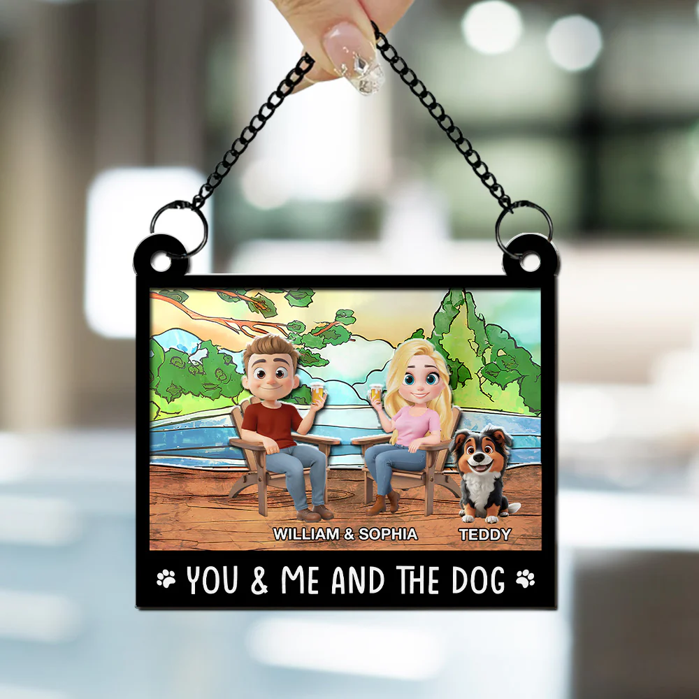 All I Need Is You And Our Dogs - Personalized Custom Suncatcher - Image 4