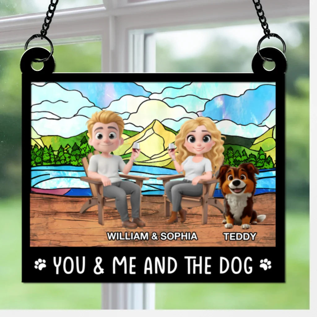 All I Need Is You And Our Dogs - Personalized Custom Suncatcher - Image 6