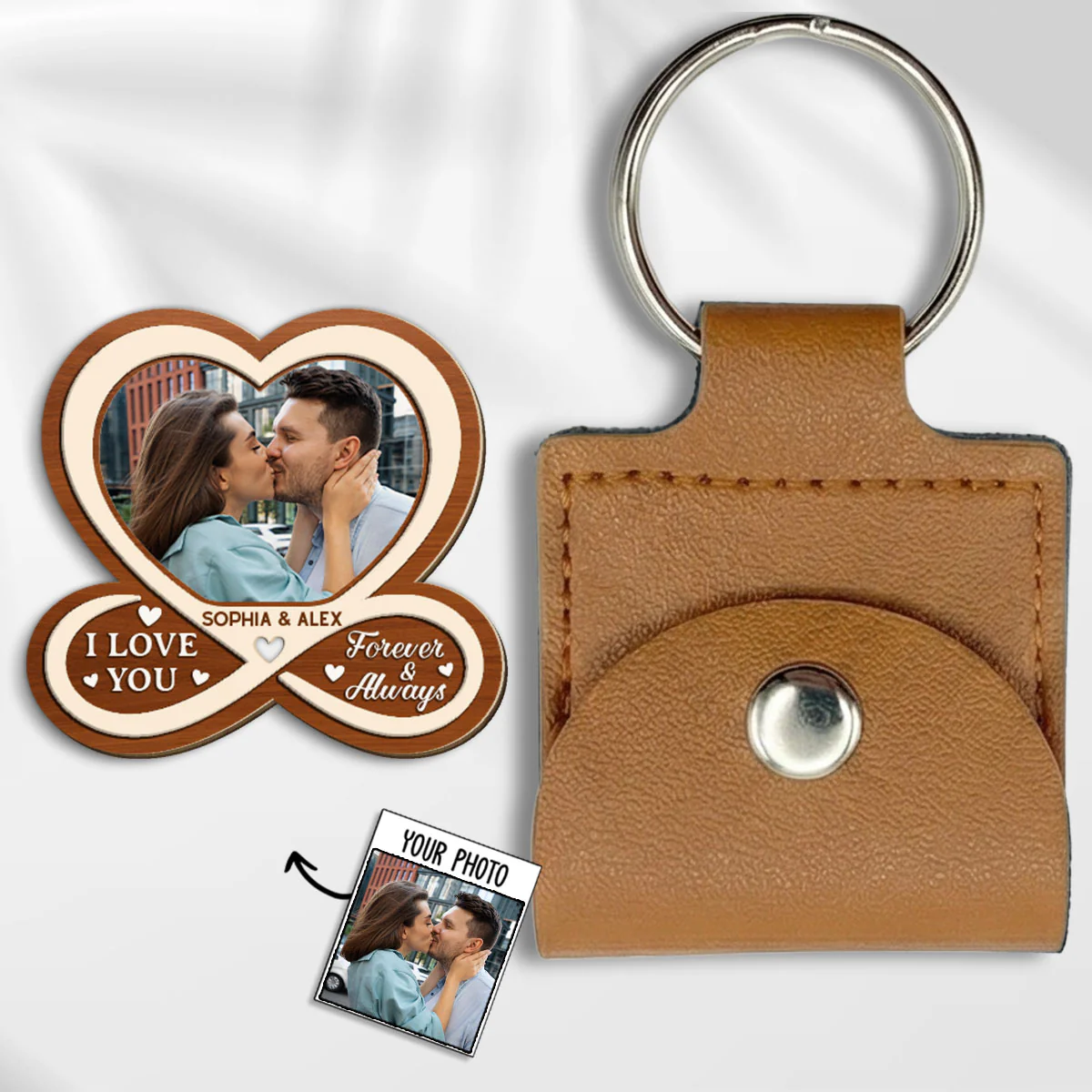 All Of Me Loves All Of You - Personalized Custom Wooden Pocket Hug