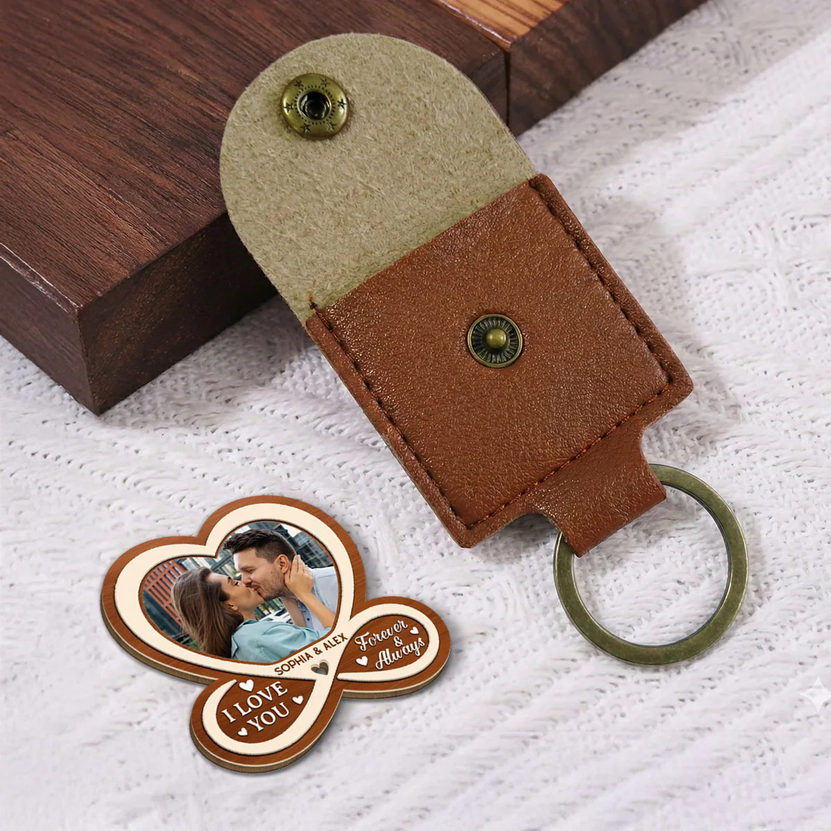 All Of Me Loves All Of You - Personalized Custom Wooden Pocket Hug - Image 2