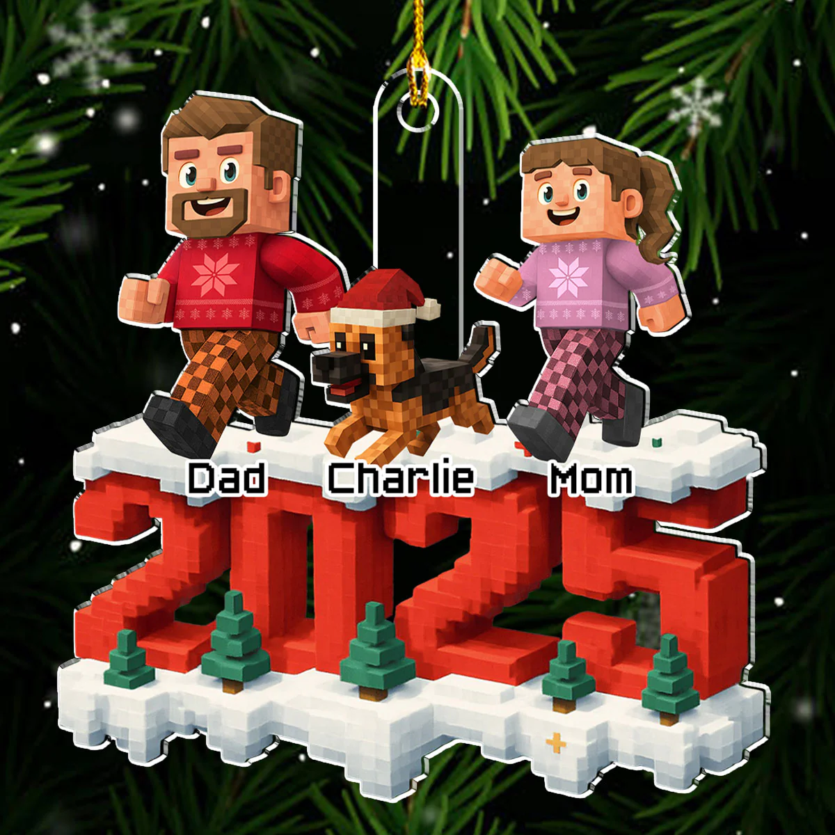 All Of Us In This Year - Personalized Custom 3D Effect Acrylic Ornament - Image 3