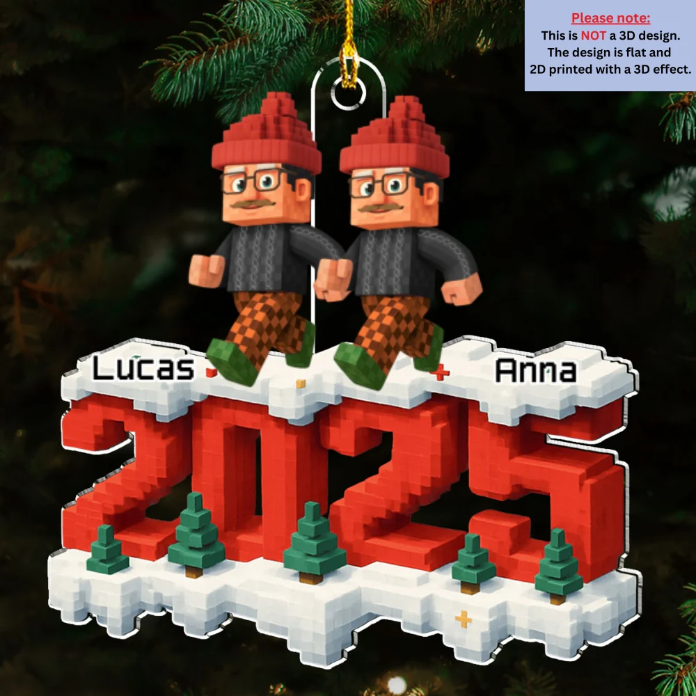 All Of Us In This Year - Personalized Custom 3D Effect Acrylic Ornament - Image 6
