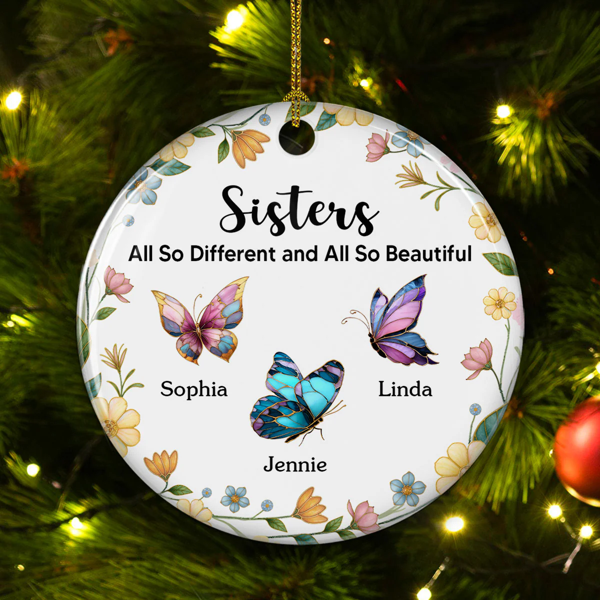 All So Beautiful - Personalized Custom Ceramic Ornament - Image 2