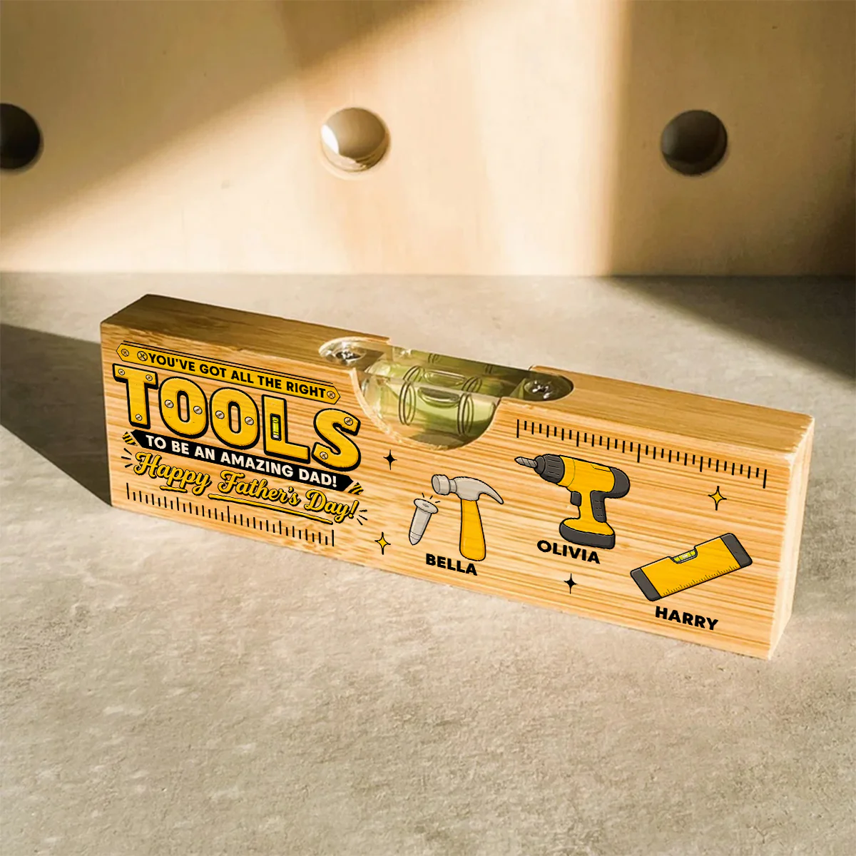 All The Right Tools - Personalized Custom Wooden Spirit Level Bottle Opener - Image 5