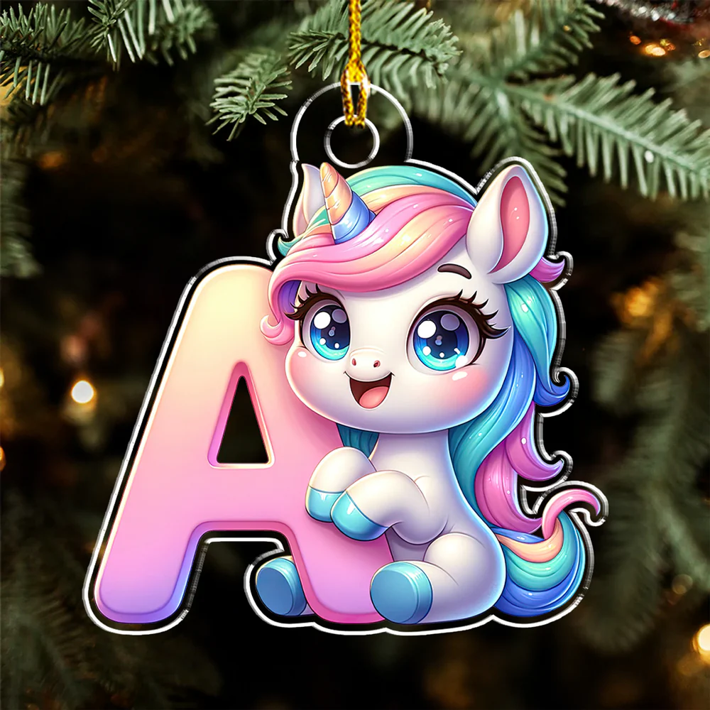Alphabet Game Cartoon - Personalized Custom Acrylic Ornament - Image 3
