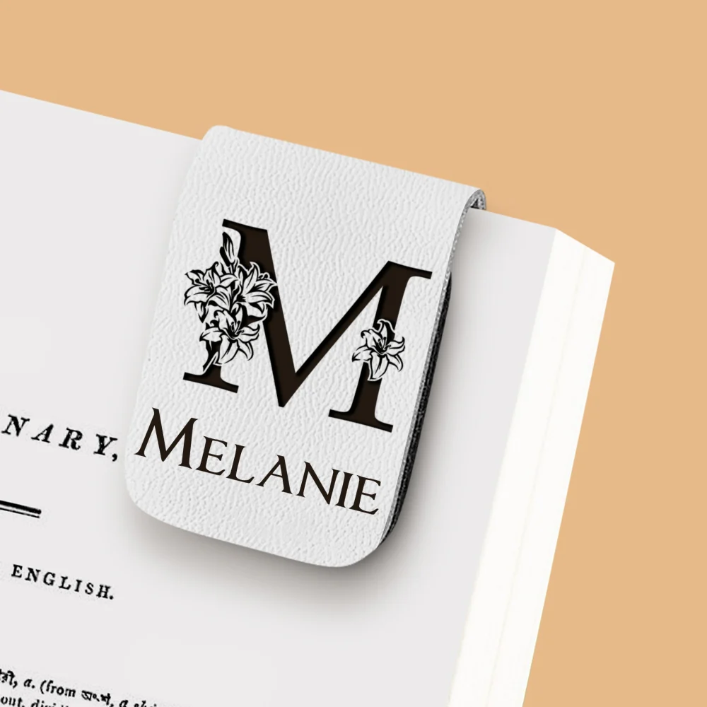 Alphabet - Personalized Custom Leather Bookmark - Image 11