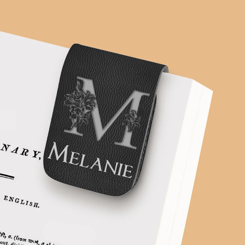 Alphabet - Personalized Custom Leather Bookmark - Image 7