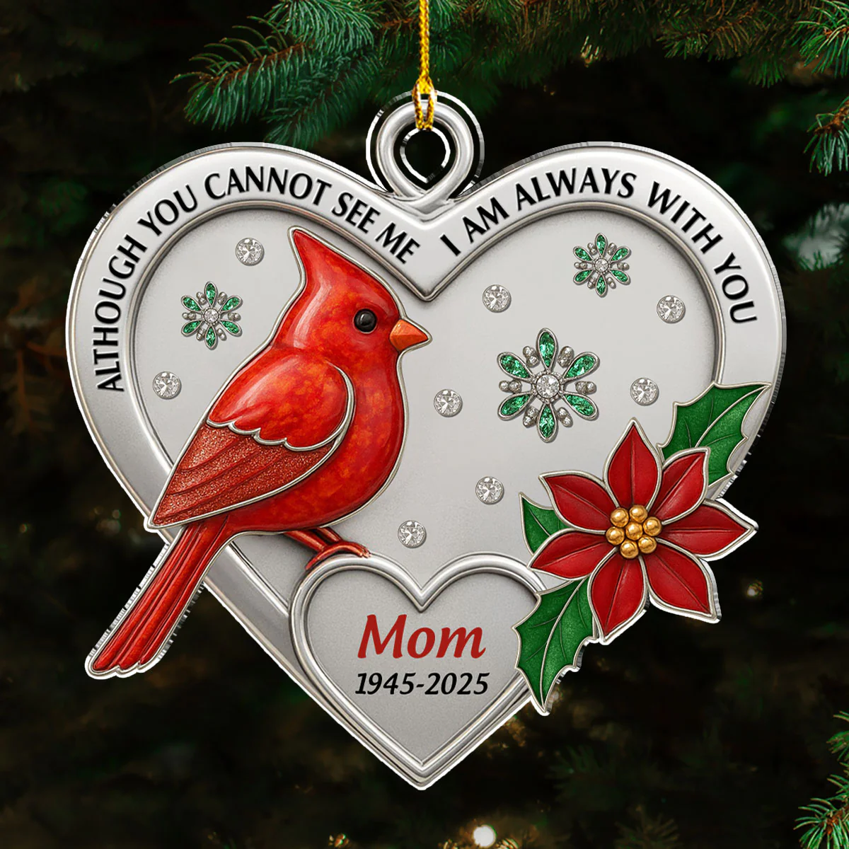 Although You Can Not See - Personalized Custom Acrylic Ornament