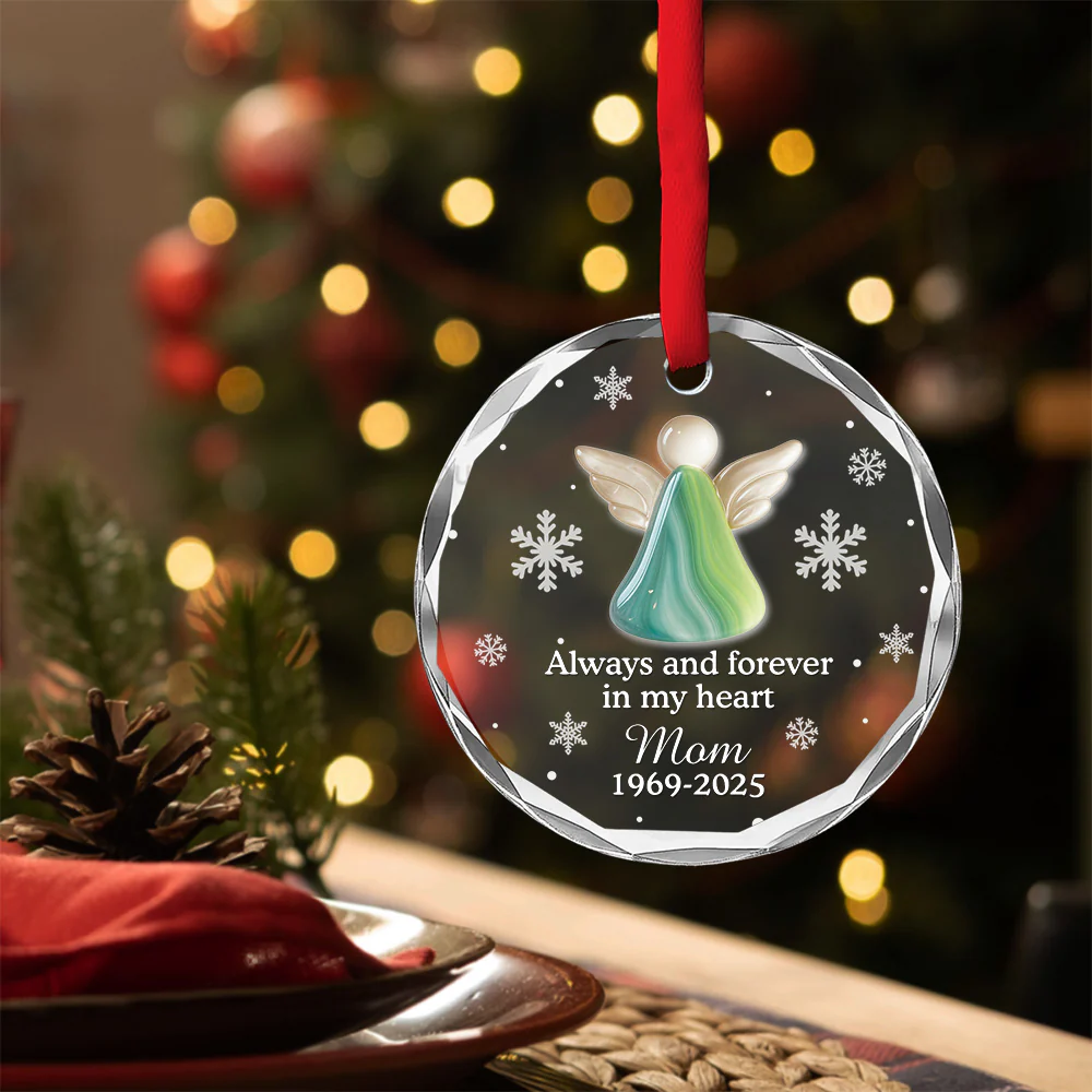 Always And Forever - Personalized Custom Glass Ornament - Image 3