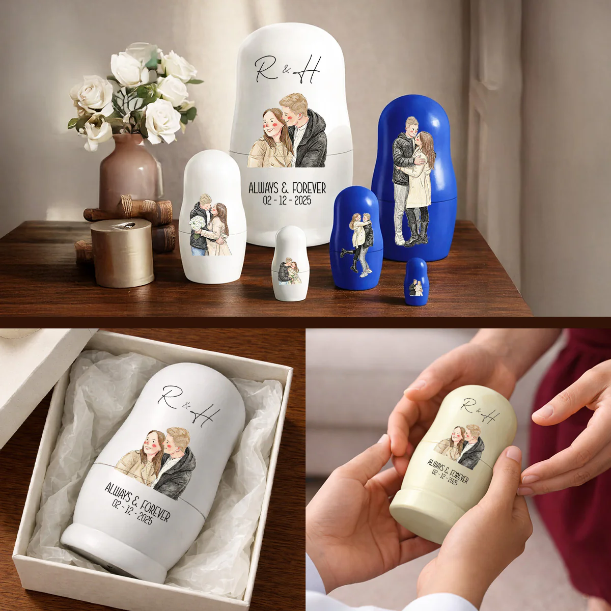 Always And Forever - Personalized Custom Nesting Doll - Image 7