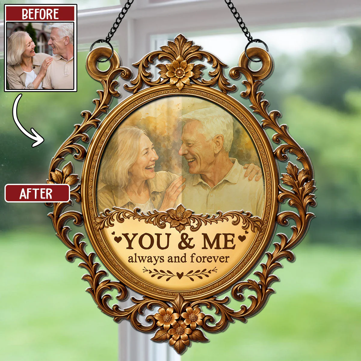 Always And Forever - Personalized Custom Suncatcher - Image 4