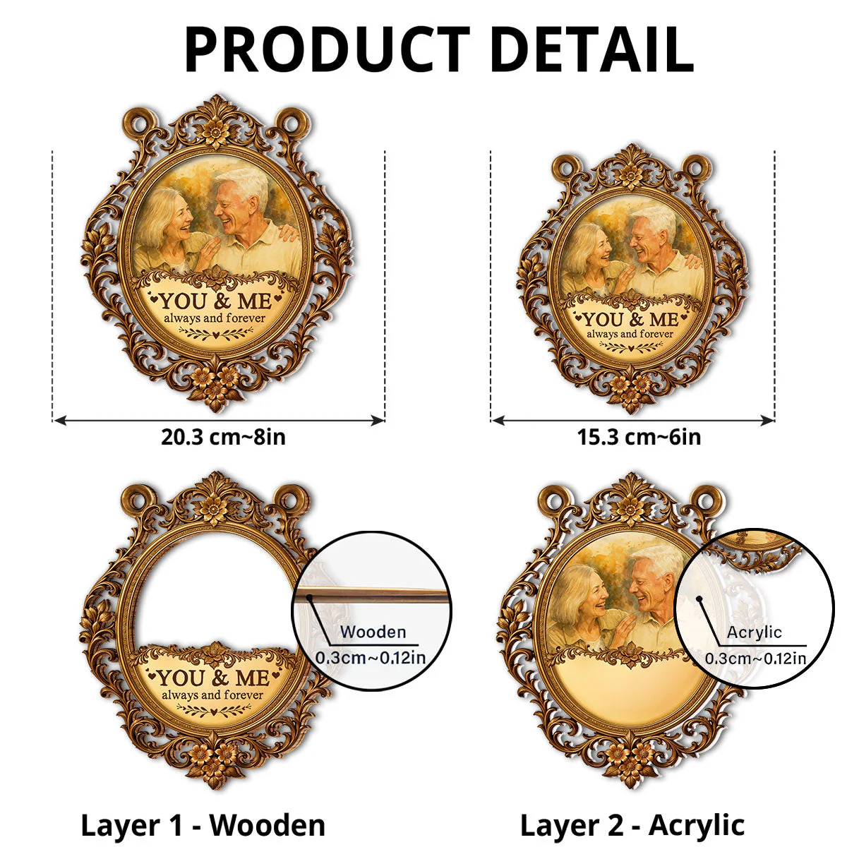 Always And Forever - Personalized Custom Suncatcher - Image 5