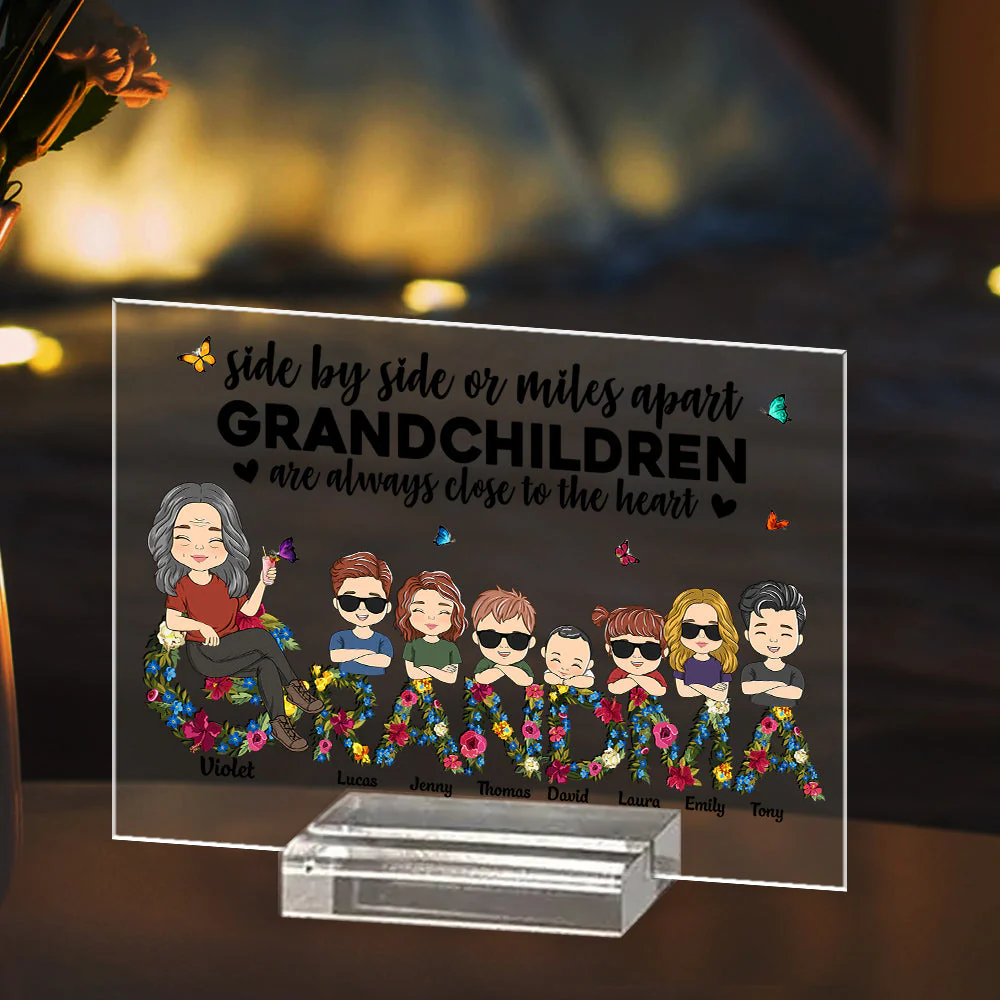 Always Be Connected By Heart - Personalized Custom Acrylic Plaque With Base - Image 4