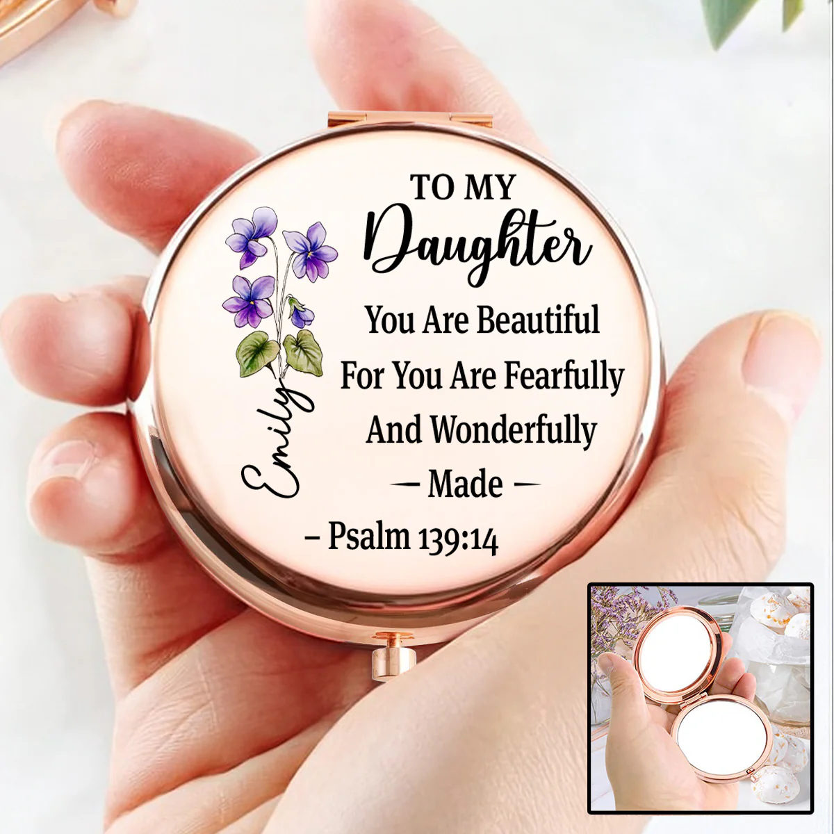 Always Believe In Yourself - Personalized Custom Compact Mirror