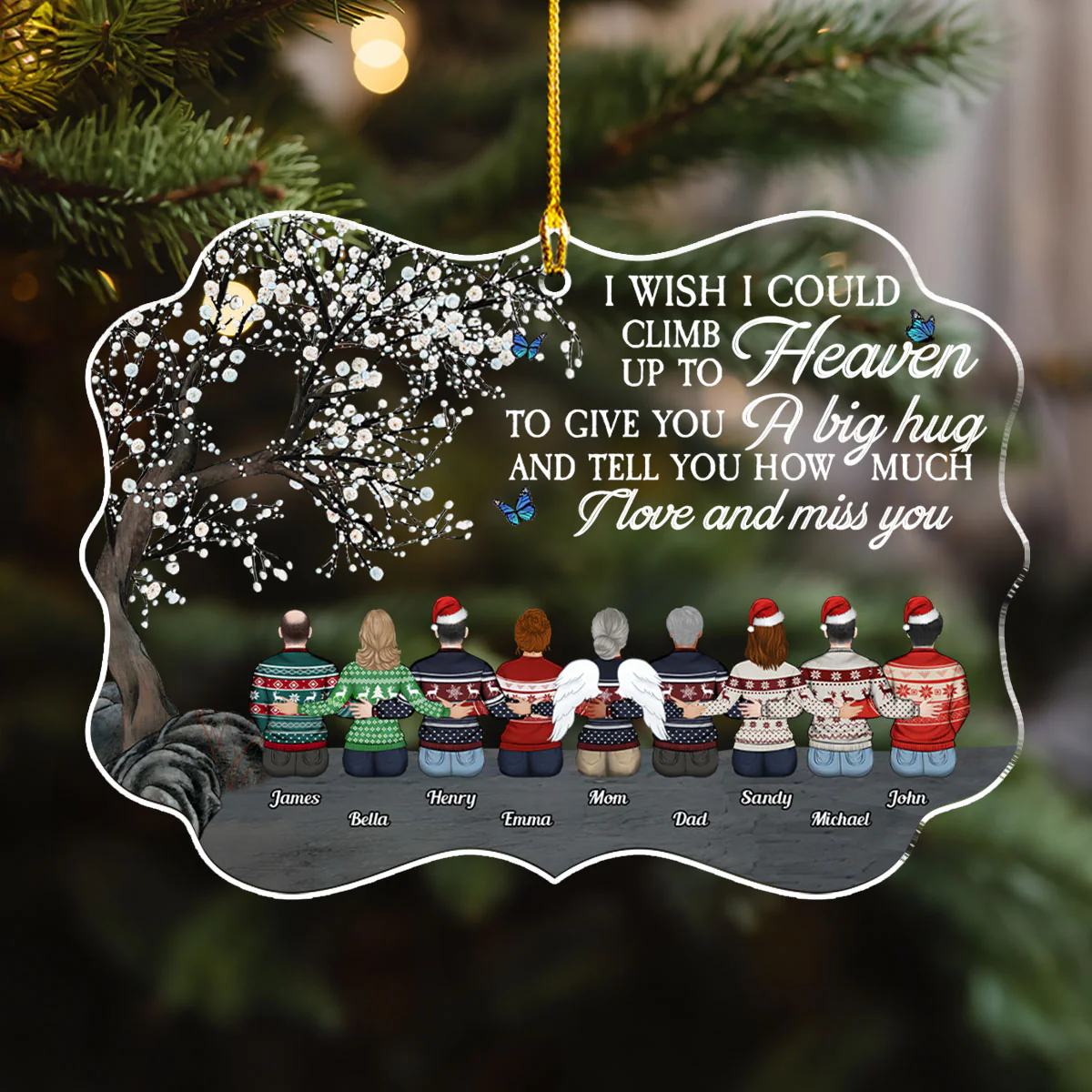 Always Beside You - Personalized Custom Acrylic Ornament - Image 3
