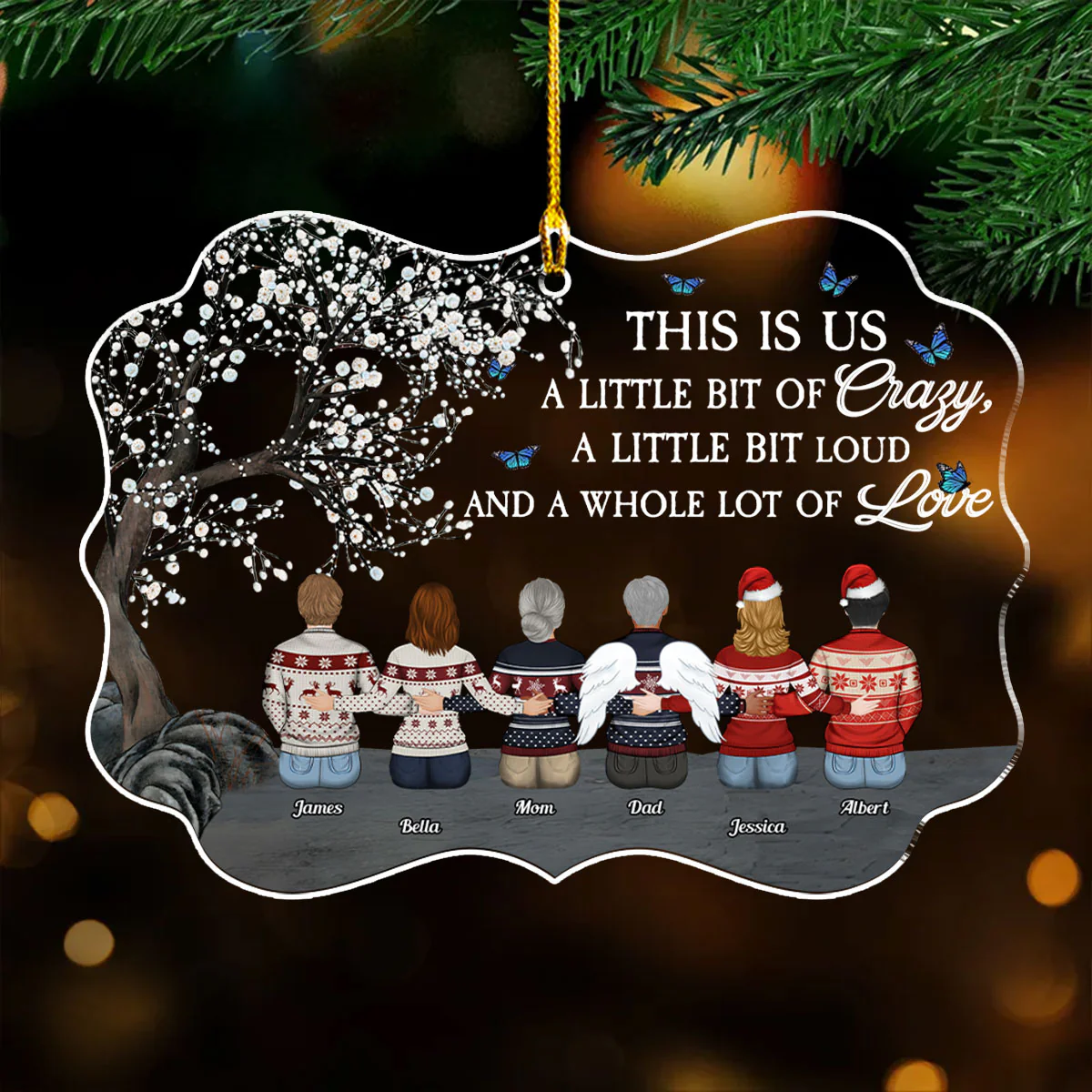 Always Beside You - Personalized Custom Acrylic Ornament - Image 4